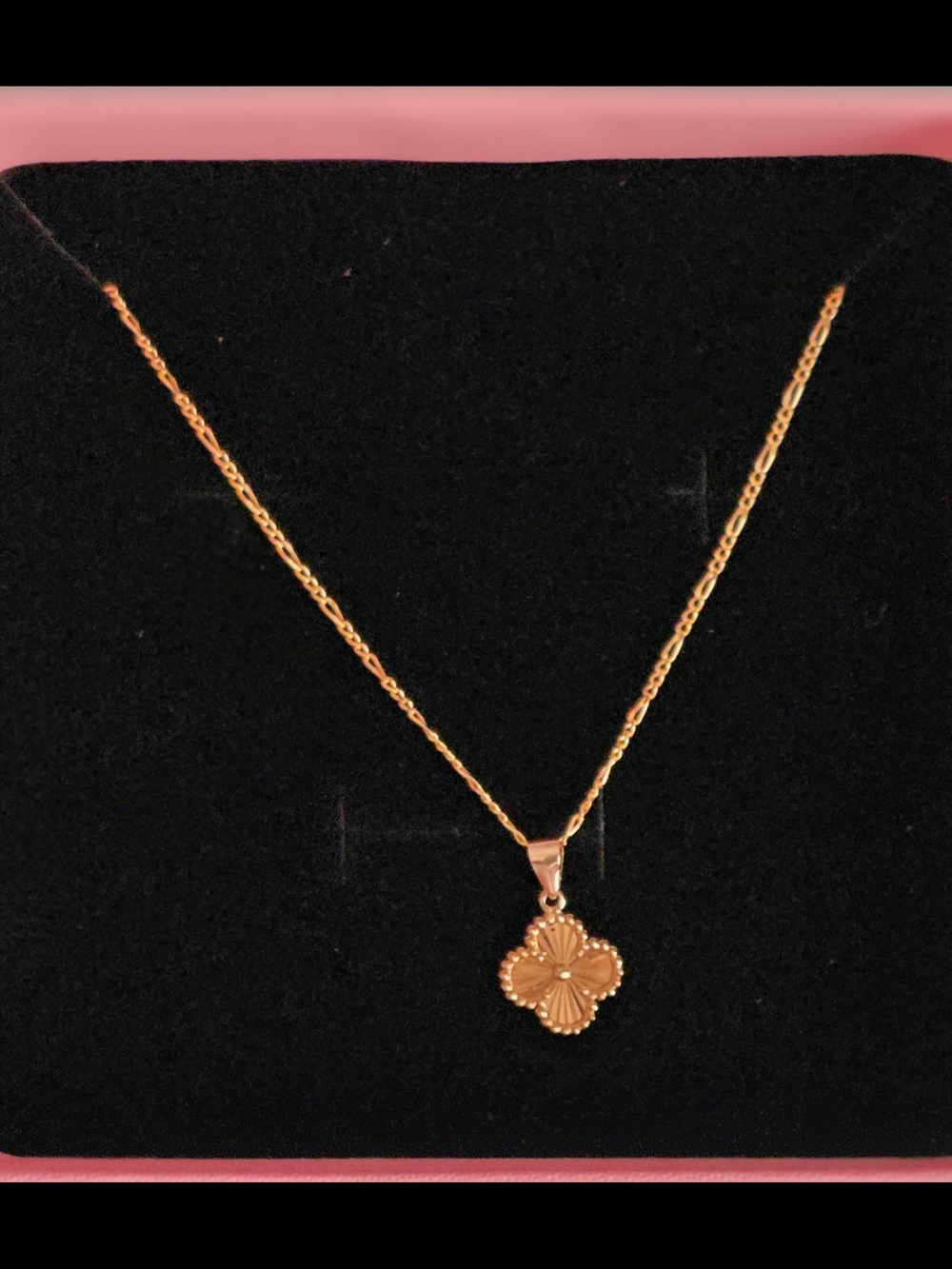 Pure 18k Gold Four-Leaf Clover Pendant Necklace - Women Jewelry